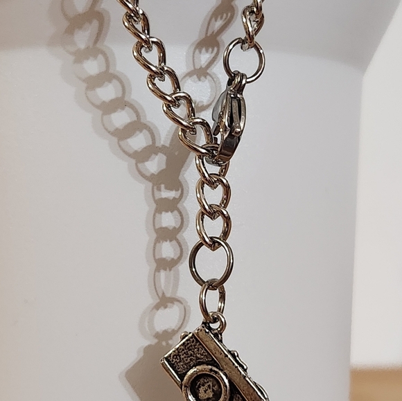 Hand Crafted Stanley Cup Charm Tumbler Cup Handle Antique Silver Camera Pendant - Picture 3 of 6